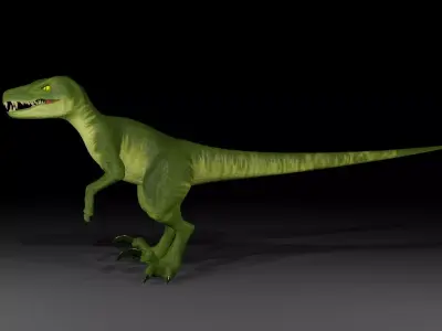Animated Lowpoly Velociraptor Free low-poly 3D model