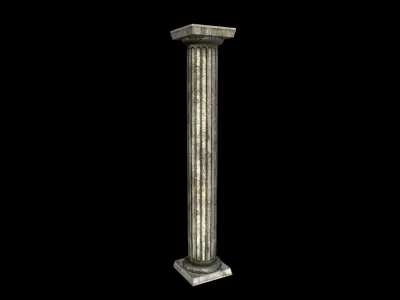 Pillar - Column - PBR - Dirty Textured Low-poly 3D model