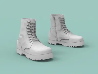 Shoes pack Low-poly 3D model