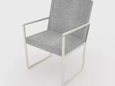 Chair with fabric and metal frame Free low-poly 3D model