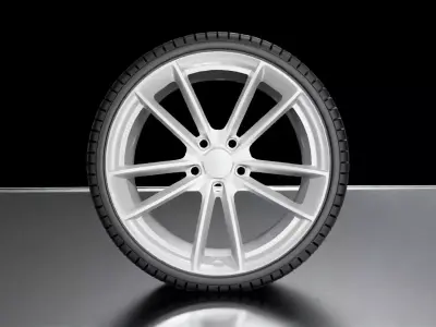 Realistic Car Wheel Rim Model High Quality Game-Ready Free low-poly 3D model