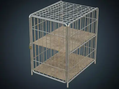 Cage 2B Low-poly 3D model