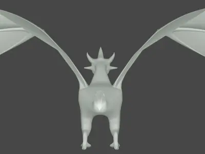 Dragao dragon with wings 3D model