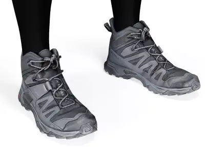 SALOMON X ULTRA 4 BOOTS Low-poly 3D model