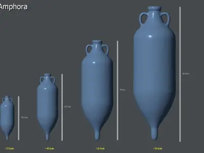 25 Amphoras pack - Commercial license 3D print model