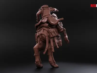 Death Squad - Mounted Commissar of the Imperial Force Free 3D print model