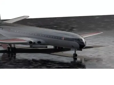 De Havilland DH-106 COMET4B 1960s-1970s 3D model