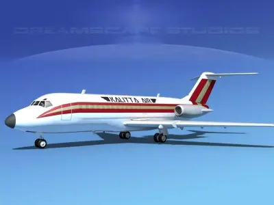 Douglas DC-9-20 Kallitta 3D model