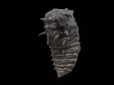 Alien Parasite Cocoon Low-poly 3D model