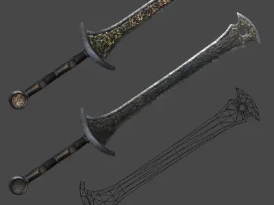 Great Sword1 Low-poly 3D model