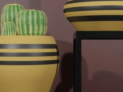 Indoor plant cactus Free low-poly 3D model