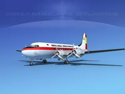 Douglas DC-4 Iberia  3D model
