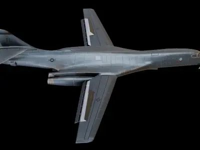 Rockwell B-1 Lancer Heavy bomber Low-poly 3D model