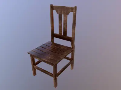Old Chair Free low-poly 3D model buy