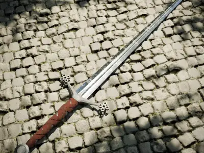 Medieval Claymore Sword Free 3D model