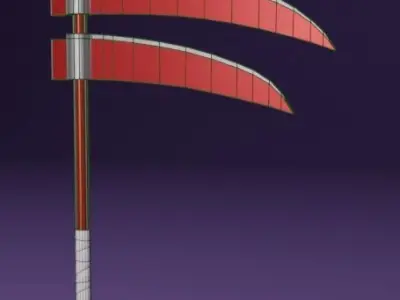 Triple-Bladed Scythe Free 3D model