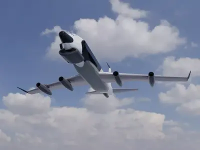 RC-135B Electronic Tanker Style Jet - Custom 1950s Aircraft Low-poly 3D model