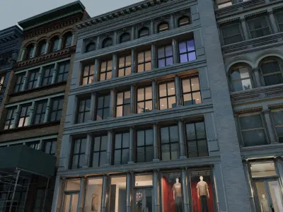 NYC SoHo Building Pack Low-poly 3D model