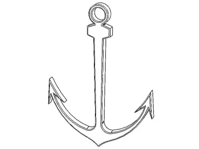 Anchor Green Ship 3D print model