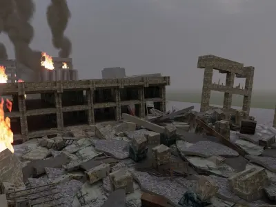 War invasion diorama 3D model