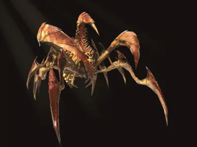 dreadful beetle Low-poly 3D model