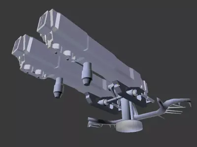 Turret Blast Angel Low-poly 3D model