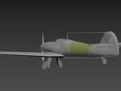 BF-109 F wwii fighter plane Low-poly 3D model