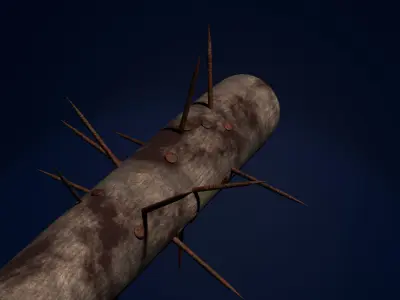 Post apo baseball bat Free low-poly 3D model