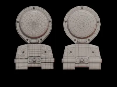 road barrier city safety con drum light streed Low-poly 3D model