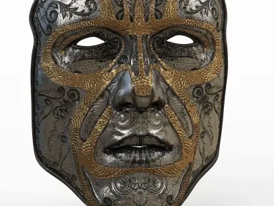 Metal Mask 2 Low-poly 3D model