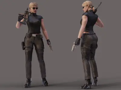 Special Force Girl Base Model Free 3D model