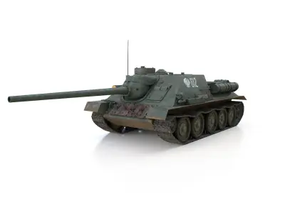 SU-100 - 612 - Soviet Tank Destroyer 3D model