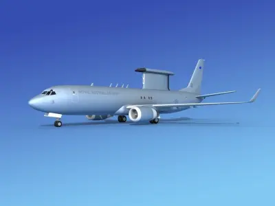 Boeing E-8 Posiedon EAWS RAN 3D model