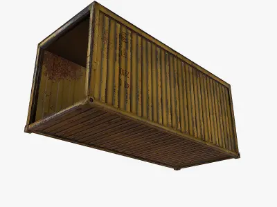 Container 3 shipping Low-poly 3D model