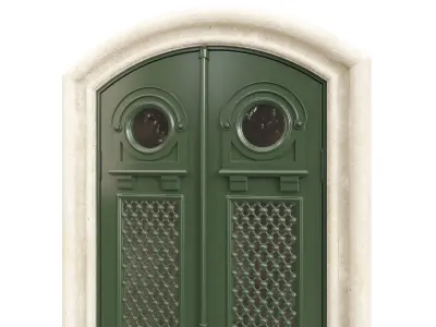 Entrance classic door 102 3D model