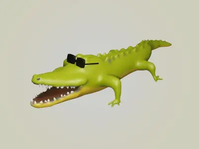 Crocodile Cartoon  3D model