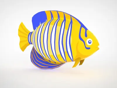 Fish Sea Collection 3 Low-poly 3D model