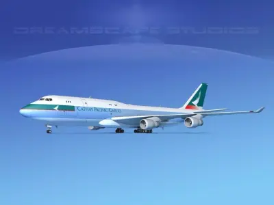 Boeing 747-8I Cathay Pacific Cargo 3D model