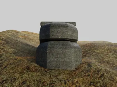 Bunker WW2 Low-poly 3D model