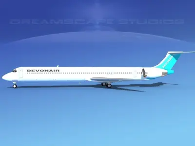 McDonnell Douglas MD-90 Devonair 3D model