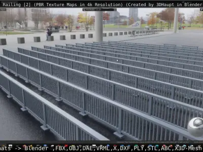 Bridge Railing Components 2 Low-poly 3D model