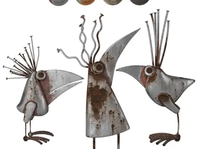 Decorative Birds Sculptures Vol-5 3D model