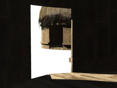 Rumah Honai - Papua Low-poly 3D model