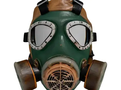 Detailed Military Gas Mask 3D Model 3D model
