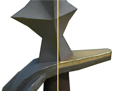 Saber Realistic Low-poly 3D model