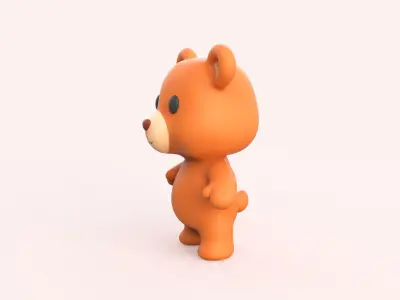 Little animal baby - Bear cute - Character001 Low-poly 3D model