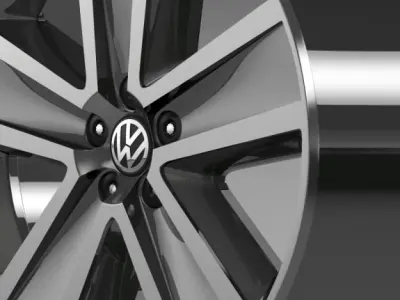 VW CrossPolo 2011 rim 3D model