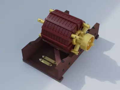 Tesla Invention AC Motor 1900s Prototype Free 3D print model
