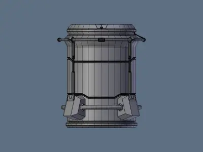 Sci fi barrel Free 3D model