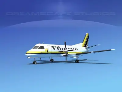 SAAB SF340 Brit Air 3D model